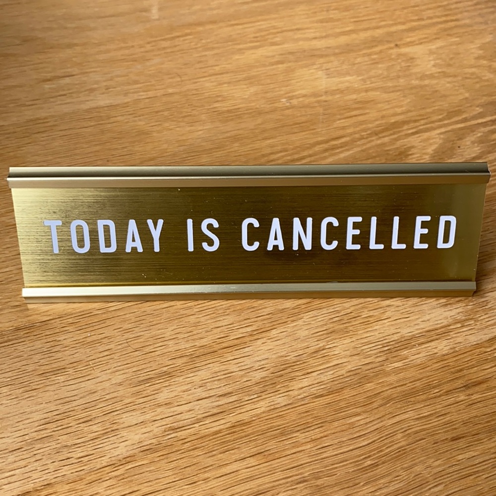 Funny desk sign!